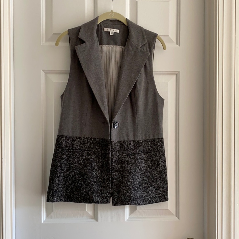CAbi gray two toned vest